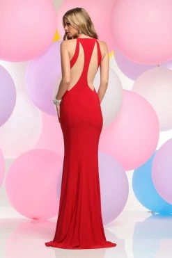 Zoey Grey - 30830 High Halter Sheath Gown With Cutout Details - 1 Pc Black In Size 4 Available