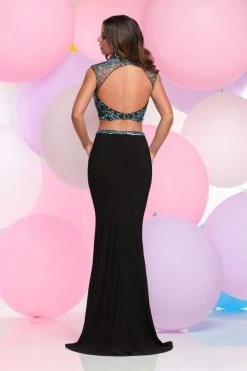 Formal Gowns Zoey Grey 31077 Embellished Two-Piece Illusion High Neck Gown - 1 Pc Ivory/Gold In Size 2 Available 5 Formal Gowns Zoey Grey 31077 Embellished Two-Piece Illusion High Neck Gown - 1 Pc Ivory/Gold In Size 2 Available