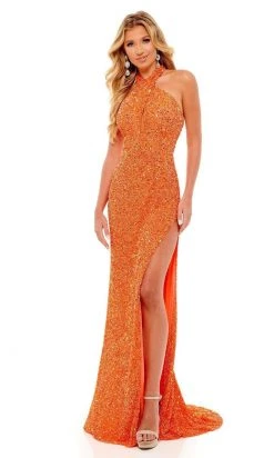 Rachel Allan - 70228 Halter Empire Evening Dress 11 Rachel Allan - 70228 Halter Empire Evening Dress