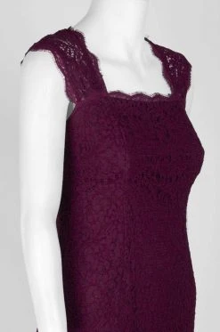 Adrianna Papell - 41895460 Floral Lace Square Neck Cutout Dress