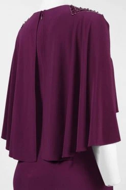 Adrianna Papell - AP1D101422 Beaded Jewel Neck Jersey Fitted Dress