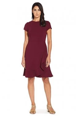 Adrianna Papell - AP1D102494 Jewel Short Sleeves Cocktail Dress