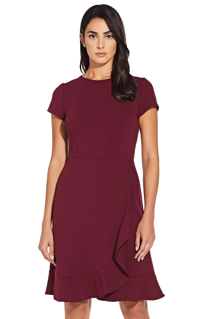 Adrianna Papell - AP1D102494 Jewel Short Sleeves Cocktail Dress 6 Adrianna Papell - AP1D102494 Jewel Short Sleeves Cocktail Dress