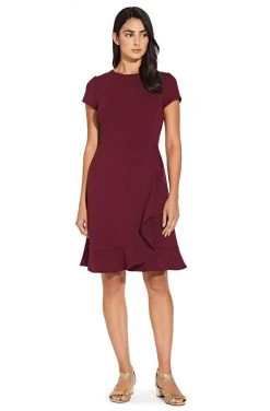 Adrianna Papell - AP1D102494 Jewel Short Sleeves Cocktail Dress 9 Adrianna Papell - AP1D102494 Jewel Short Sleeves Cocktail Dress
