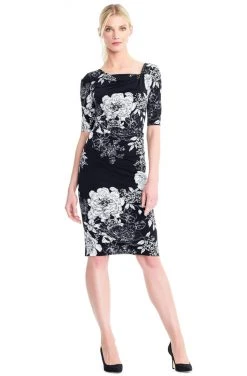 Adrianna Papell - AP1D102629 Floral Square Cocktail Dress