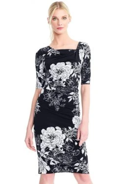 Adrianna Papell - AP1D102629 Floral Square Cocktail Dress