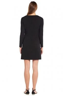 Adrianna Papell - AP1D102918 Long Sleeve Square Neck Buttoned Dress