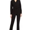 Adrianna Papell - AP1D102936 Collared V-neck Stretch Crepe Jumpsuit 2 Adrianna Papell - AP1D102936 Collared V-neck Stretch Crepe Jumpsuit