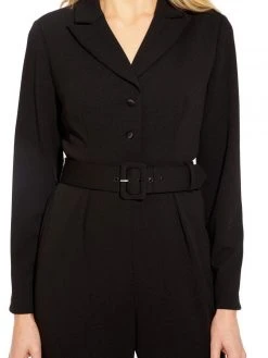 Adrianna Papell - AP1D102936 Collared V-neck Stretch Crepe Jumpsuit 12 Adrianna Papell - AP1D102936 Collared V-neck Stretch Crepe Jumpsuit