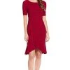 Adrianna Papell - AP1D103506 Bateau Ribbed Jersey Sheath Dress