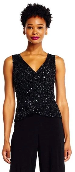 Adrianna Papell - AP1E201490 Sequined Jersey Jumpsuit