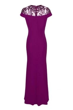 Adrianna Papell - AP1E202740 Sequined Jewel Neck Sheath Dress