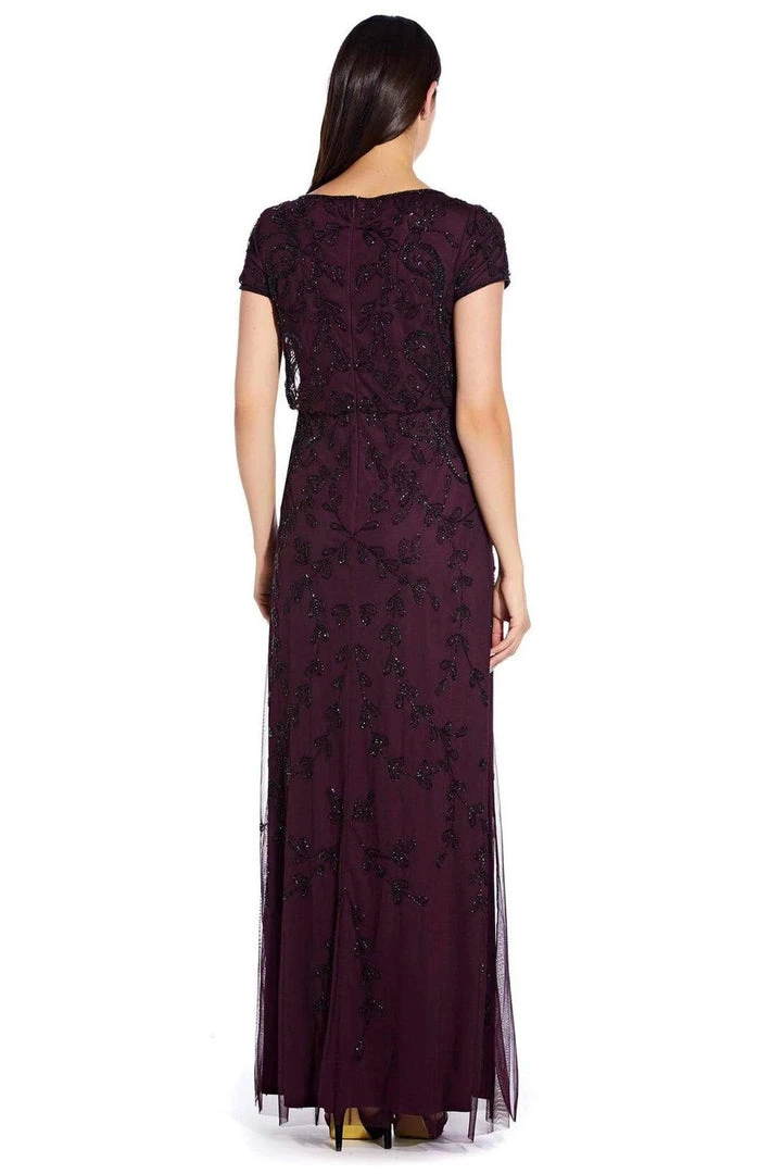 Adrianna Papell - AP1E205303 Embellished Bateau Sheath Dress 4 Adrianna Papell - AP1E205303 Embellished Bateau Sheath Dress