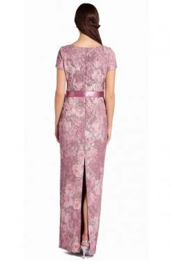 Adrianna Papell - AP1E205696 Floral Metallic Jacquard Column Dress