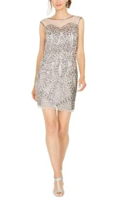 Adrianna Papell AP1E205834 - Sleeveless Beaded Cocktail Dress