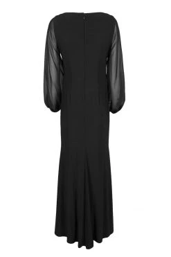 Adrianna Papell - AP1E205892 Long Sleeve V-neck Jersey Chiffon Dress