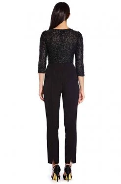 Adrianna Papell - AP1E206237 Sequined Bateau Fitted Jumpsuit