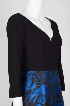 Adrianna Papell - AP1E206803 Floral Print Jacquard A-line Dress