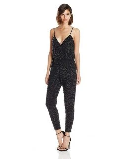 Adrianna Papell - Embellished V-Neck Jumpsuit 231M59400