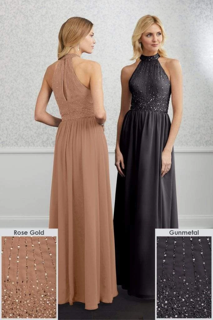 Adrianna Papell Platinum - 40221 Beaded High Halter Chiffon Dress 5 Adrianna Papell Platinum - 40221 Beaded High Halter Chiffon Dress