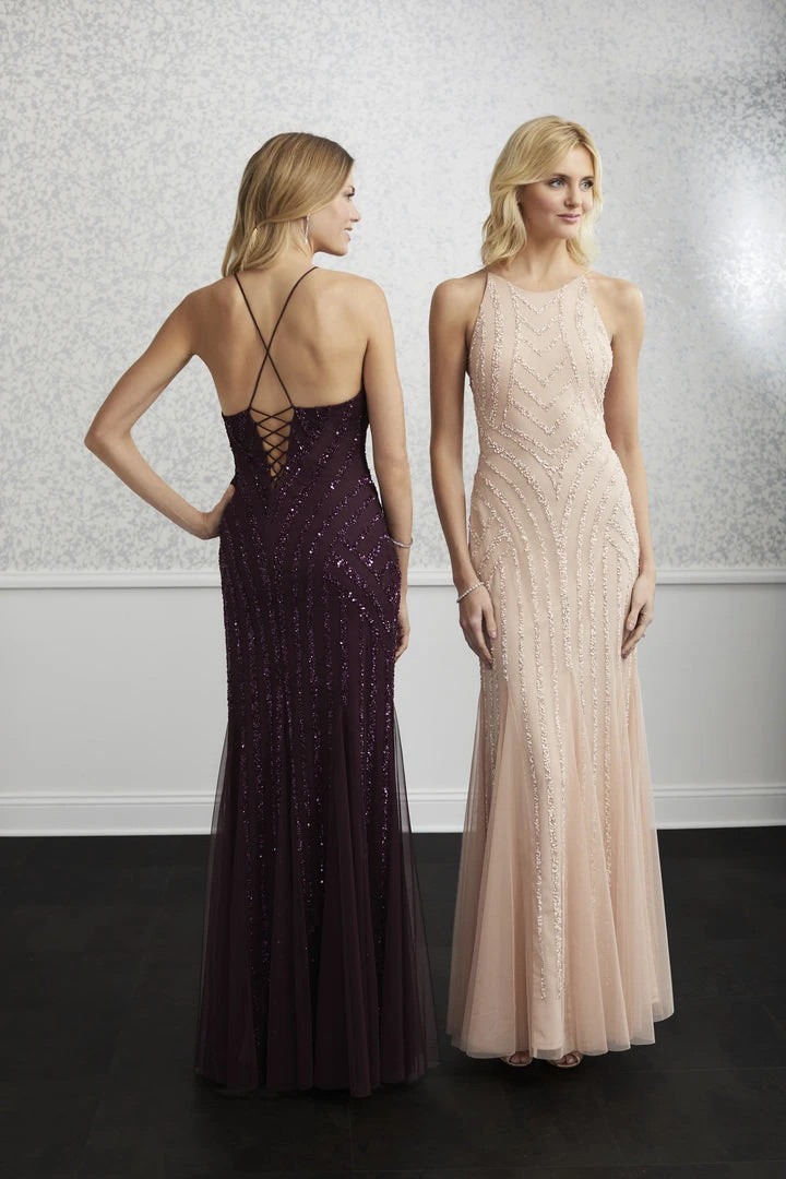 Adrianna Papell Platinum - 40226 Long Lace Up Back Trumpet Gown 4 Adrianna Papell Platinum - 40226 Long Lace Up Back Trumpet Gown