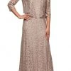 Alex Evenings - 1122012 Embroidered Lace A-line Dress