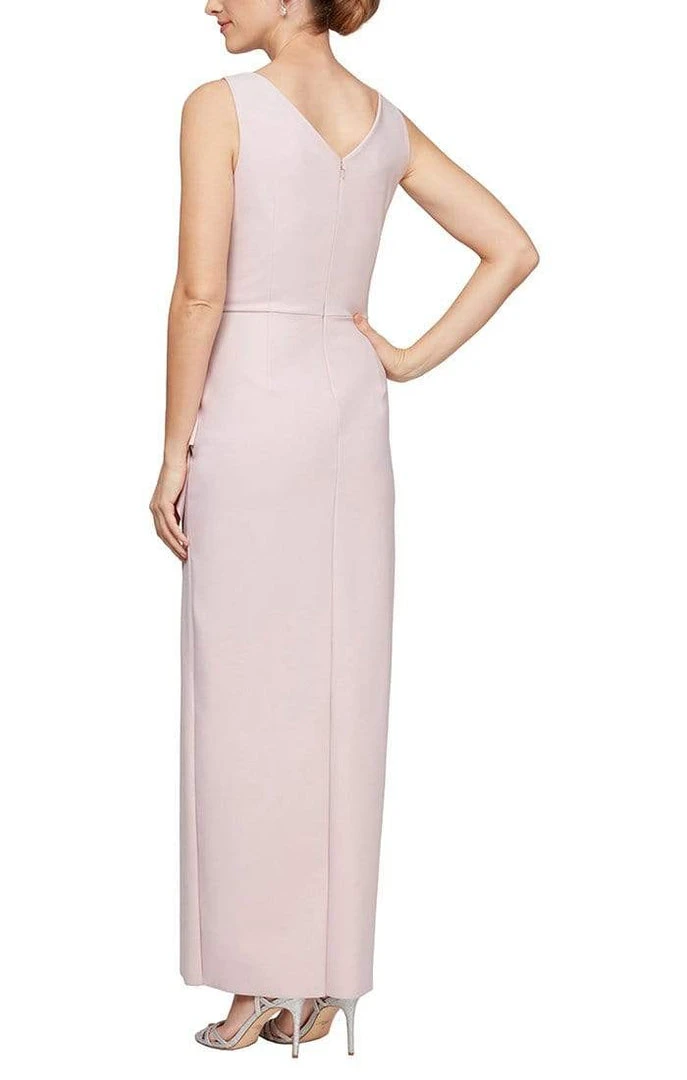 Alex Evenings - 134200 Sleeveless Surplice Bodice Long Fitted Dress 4 Alex Evenings - 134200 Sleeveless Surplice Bodice Long Fitted Dress