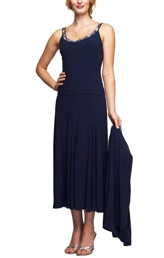 Alex Evenings - 135372 Beaded Scoop Neck Two-Piece Dress 8 Alex Evenings - 135372 Beaded Scoop Neck Two-Piece Dress