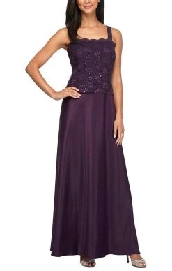 Alex Evenings - 2121198 Lace Quarter Sleeve Jacket Long Gown 8 Alex Evenings - 2121198 Lace Quarter Sleeve Jacket Long Gown