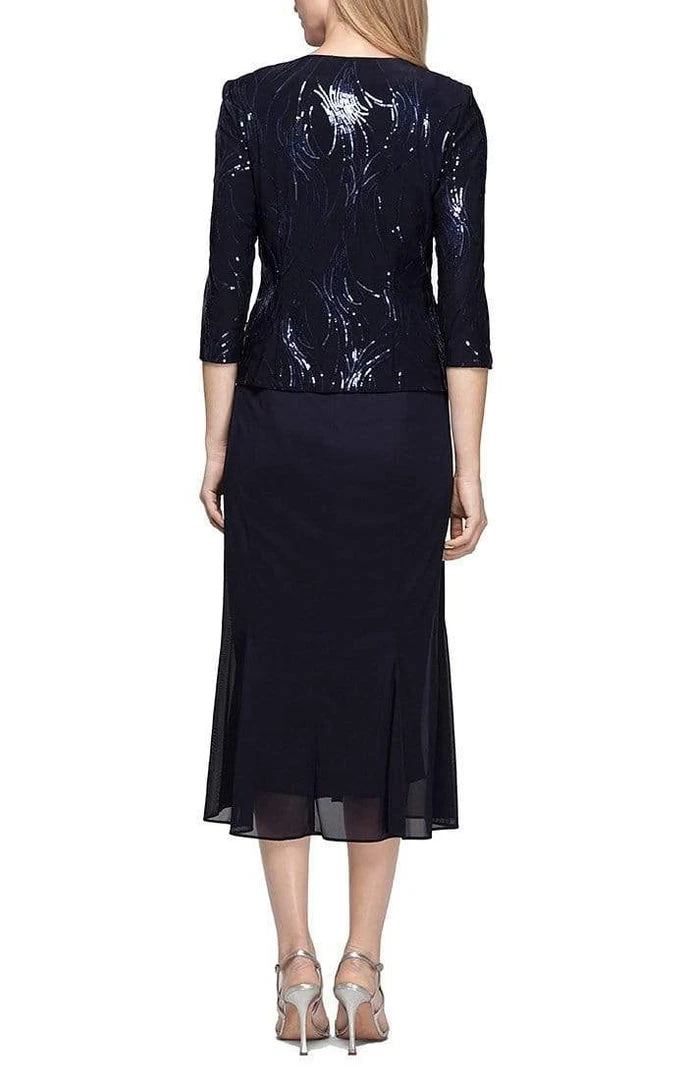 Alex Evenings - 296267 Square Neck Two Piece Sheath Dress 4 Alex Evenings - 296267 Square Neck Two Piece Sheath Dress