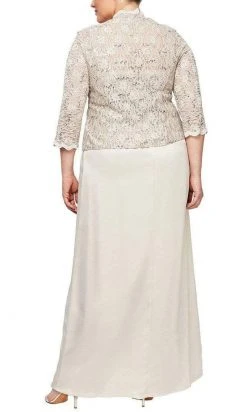 Alex Evenings - 4121198 Sequin Lace And Chiffon Dress With Lace Jacket