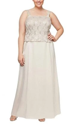 Alex Evenings - 4121198 Sequin Lace And Chiffon Dress With Lace Jacket