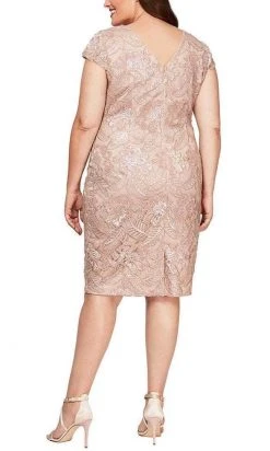 Alex Evenings - 417654 Sequin Cap Sleeve Midi Dress