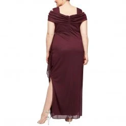 Alex Evenings - 432902 Plus Size Cowl Neck Sheath Dress