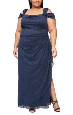 Alex Evenings - 433026 Glitter Mesh Sheath Dress 12 Alex Evenings - 433026 Glitter Mesh Sheath Dress