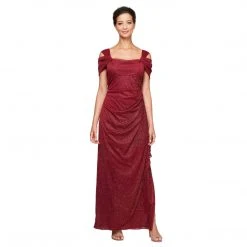 Alex Evenings - 433026 Glitter Mesh Sheath Dress 16 Alex Evenings - 433026 Glitter Mesh Sheath Dress