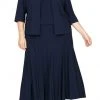Alex Evenings - 435372 Plus Size Sleeveless A-Line Dress With Jacket