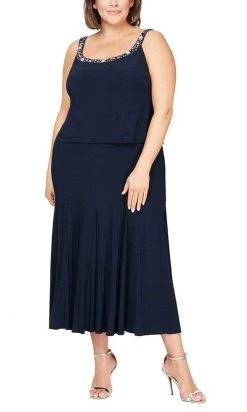 Alex Evenings - 435372 Plus Size Sleeveless A-Line Dress With Jacket