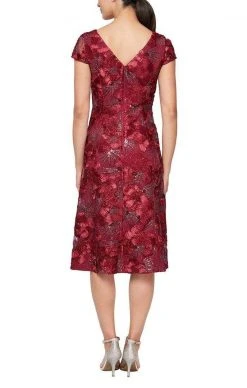 Alex Evenings - 81122331 Illusion Jewel Floral Soutache Dress 9 Alex Evenings - 81122331 Illusion Jewel Floral Soutache Dress