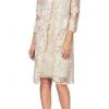 Alex Evenings - 81122337 Embroidered Lace Jacket Midi Dress