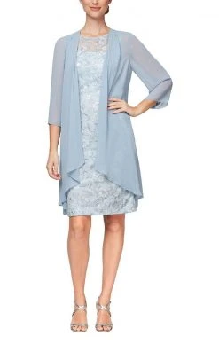 Alex Evenings - 81171013 Sleeveless Embroidered Two Piece Dress