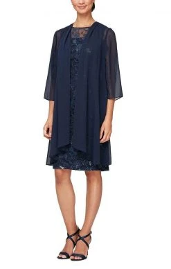 Alex Evenings - 81171013 Sleeveless Embroidered Two Piece Dress