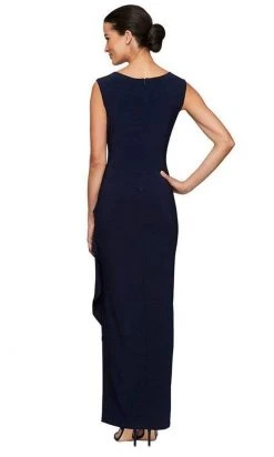 Alex Evenings - 81351473 Embroidered Jewel Neck Sheath Dress