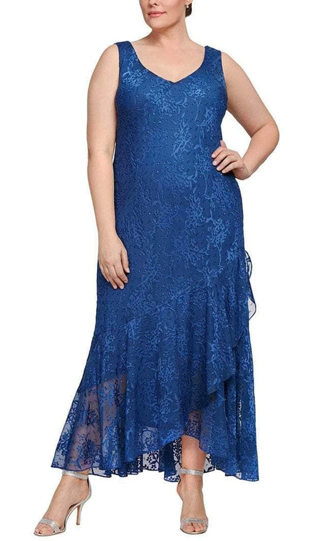 Alex Evenings - 8175734 Laced High Low A-Line Dress 8 Alex Evenings - 8175734 Laced High Low A-Line Dress