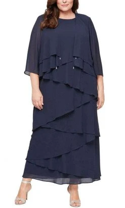 Alex Evenings - 8192001 Tiered Chiffon Long Dress