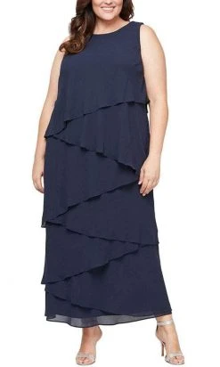 Alex Evenings - 8192001 Tiered Chiffon Long Dress