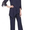 Alex Evenings - 8192004 Frilled Top Chiffon Pantsuit 2 Alex Evenings - 8192004 Frilled Top Chiffon Pantsuit