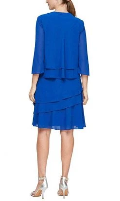 Alex Evenings - 8192005 Chiffon Knee Length 2-Piece Dress 11 Alex Evenings - 8192005 Chiffon Knee Length 2-Piece Dress
