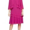 Alex Evenings - 8192005 Chiffon Knee Length 2-Piece Dress 1 Alex Evenings - 8192005 Chiffon Knee Length 2-Piece Dress