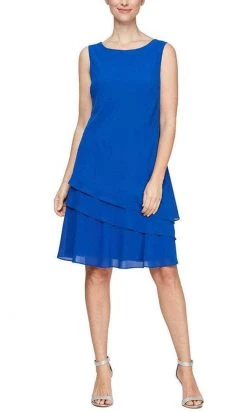 Alex Evenings - 8192005 Chiffon Knee Length 2-Piece Dress 12 Alex Evenings - 8192005 Chiffon Knee Length 2-Piece Dress